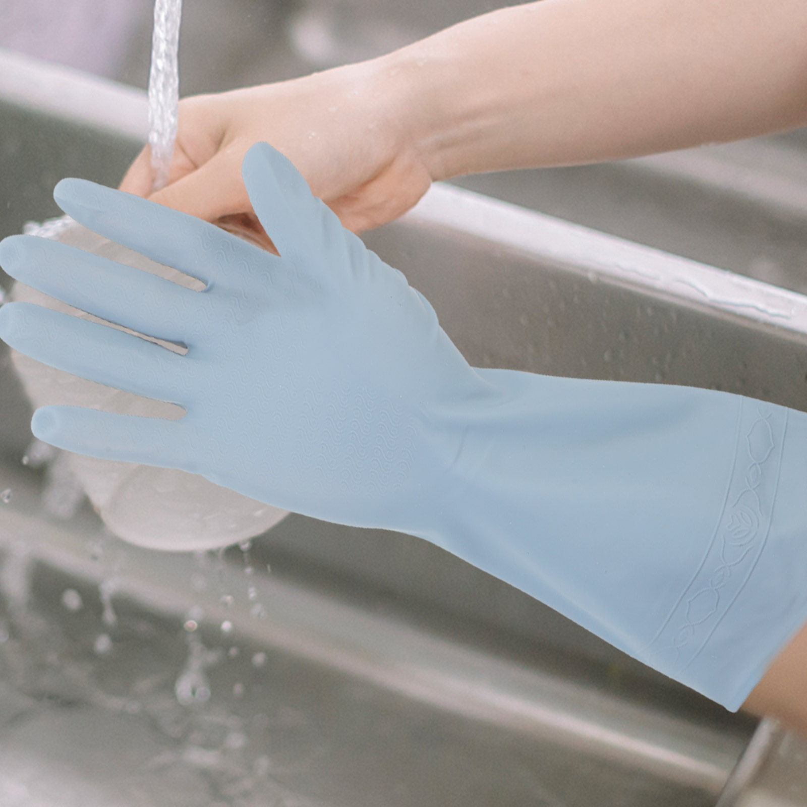 3Pairs Waterproof Rubber Kitch - Dish Glove Rubber recension och pris