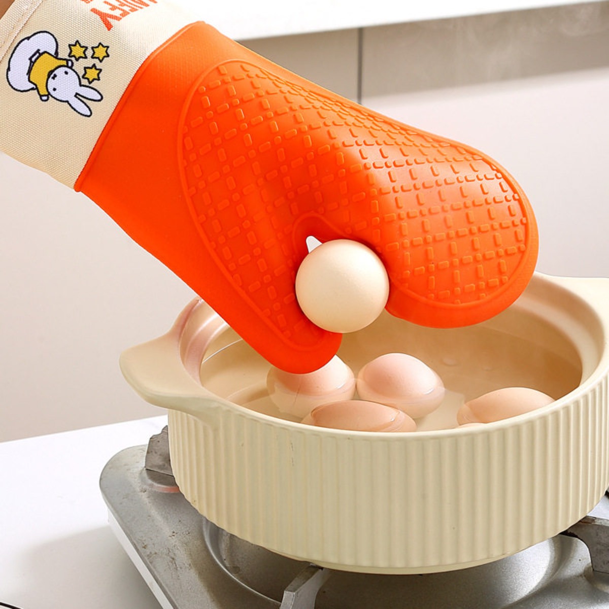 Cute Miffy Rabbit Silicone Hea - Oven Mitt Silicone recension och pris