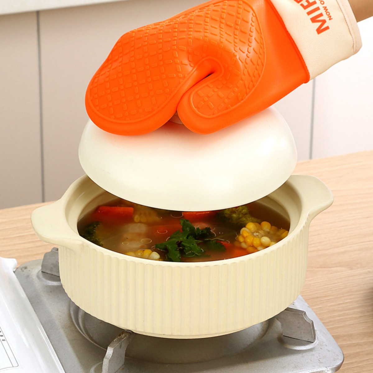 Cute Miffy Rabbit Silicone Hea - Oven Mitt Silicone recension och pris