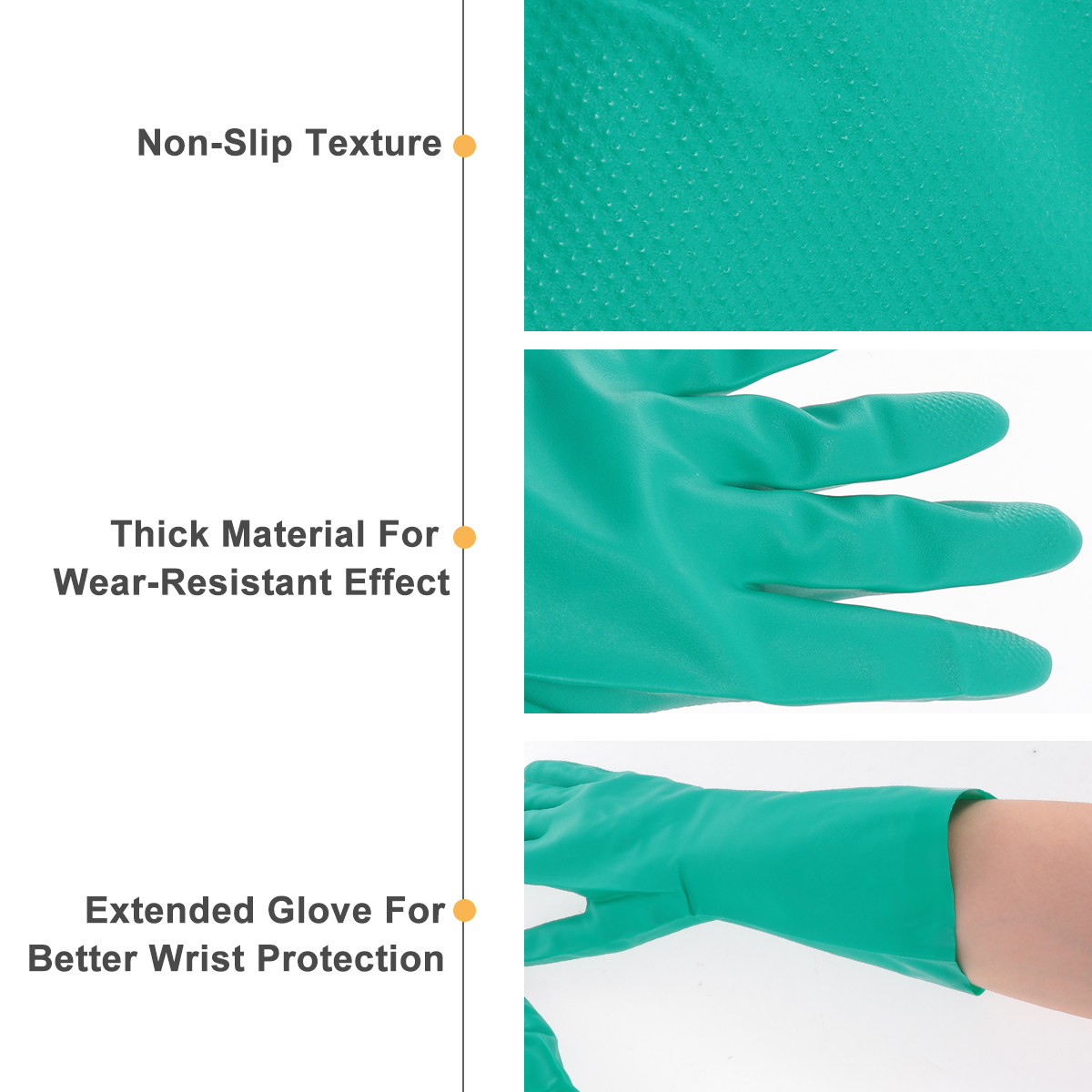 1Pairs Waterproof Dishwashing  - Dish Glove Rubber recension och pris
