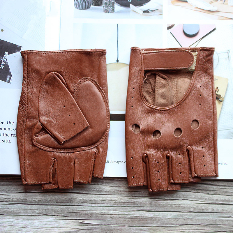 New Women's Sheepskin Half Fin - Leather Driving Glove recension och pris