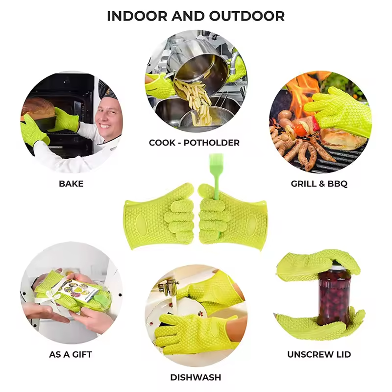BBQ Silicone Grilling Gloves B - Oven Mitt Silicone recension och pris