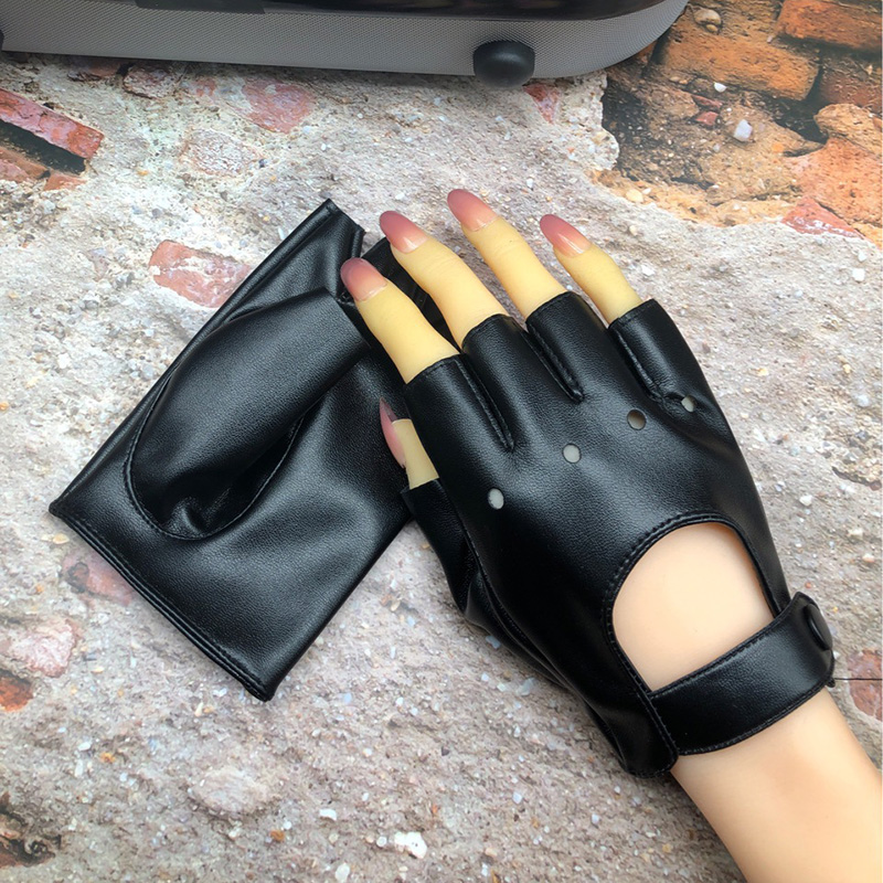 Women Punk Nightclub Hip Hop S - Leather Driving Glove recension och pris