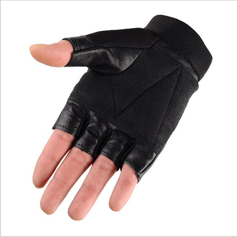 Men's Half Finger Leather Fitn - Workout Glove Gym recension och pris