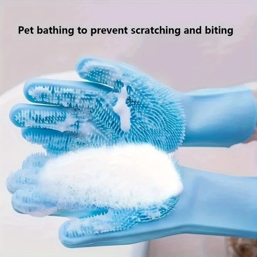 Silicone Pet Grooming Gloves,  - Rubber Glove Cleaning recension och pris