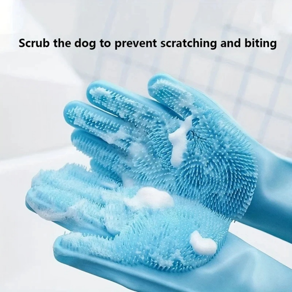 Silicone Pet Grooming Gloves,  - Rubber Glove Cleaning recension och pris