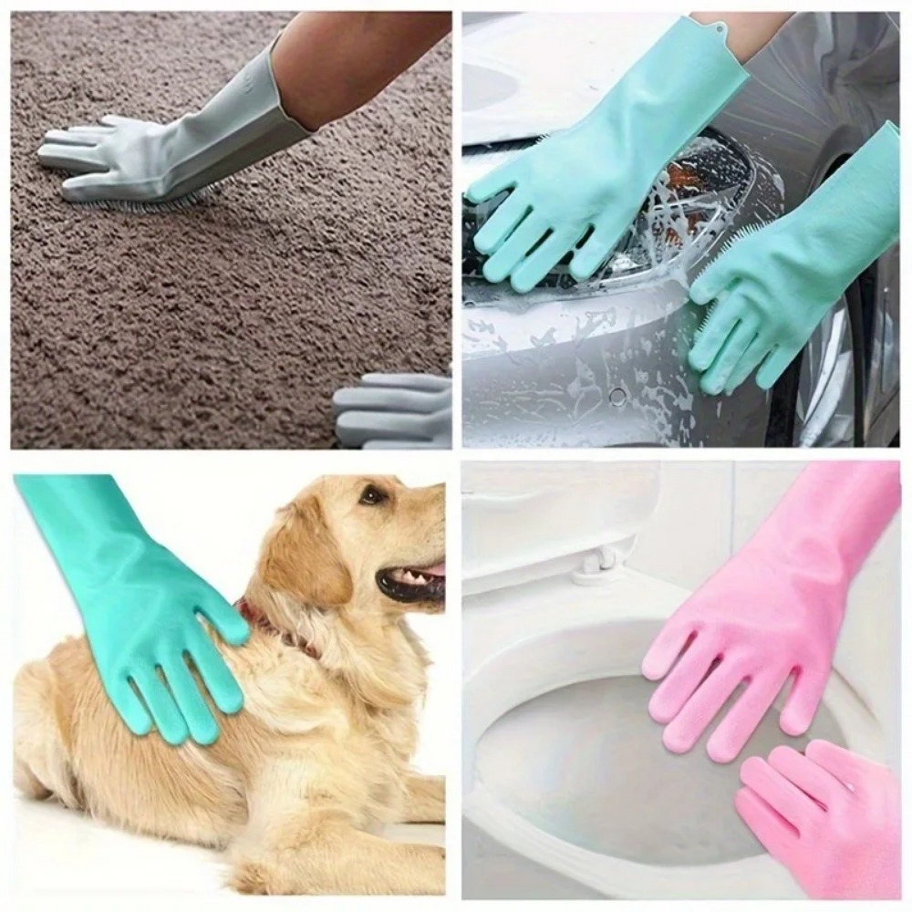 Silicone Pet Grooming Gloves,  - Rubber Glove Cleaning recension och pris